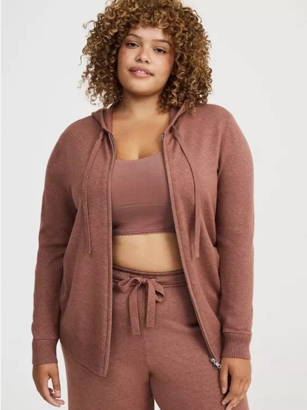 TORRID Zip Up Lounge Crop Hoodie